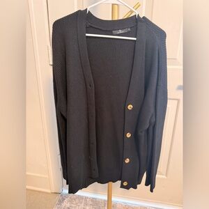 Black Button Up Cardigan